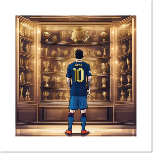 Messi Champion Trophy Cabinet Special Edition World Cup Wall Art by The GOAT Store